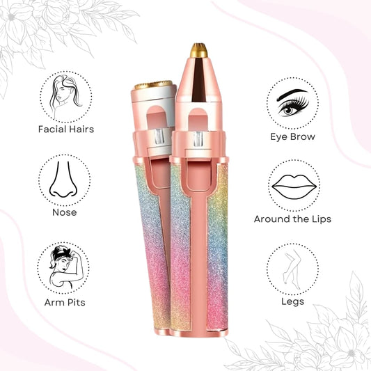Original 2 in 1 Facial Hair Remover & Eyebrow Trimmer 😍 | Fast...Rechargeable 🔋⚡