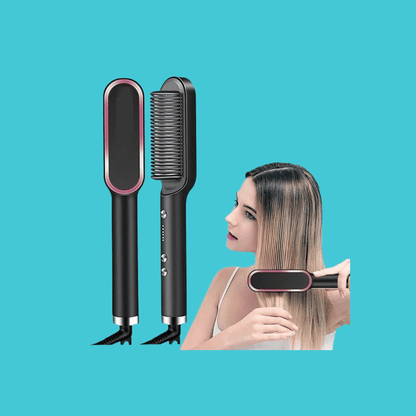 Hair Straightening Brush & Curler